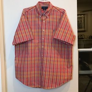 Ralph Lauren Blake Plaid Short Sleeve Mens Shirt